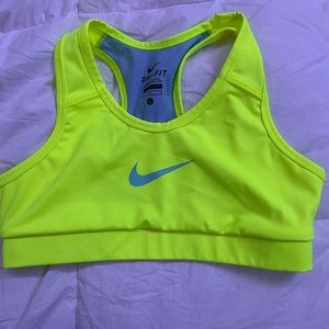 Nike Neon Yellow Sports Bra